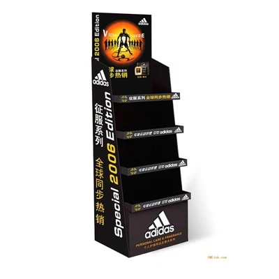 Arddangosfa Llawr Cardbord Ar gyfer Dillad Adidas